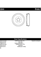 Centric C-Tek Standard Brake Drum 123.63044                                     - 123.63044 - Image 3