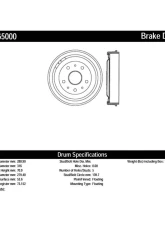 Centric C-Tek Standard Brake Drum 123.65000                                     - 123.65000 - Image 2