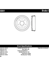 Centric C-Tek Standard Brake Drum 123.65001                                     - 123.65001 - Image 2