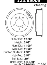 Centric C-Tek Standard Brake Drum 123.65005                                     - 123.65005 - Image 5