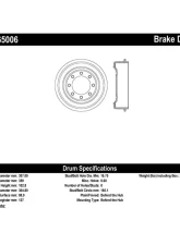 Centric C-Tek Standard Brake Drum 123.65006                                     - 123.65006 - Image 4