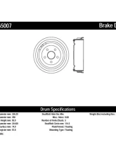 Centric C-Tek Standard Brake Drum 123.65007                                     - 123.65007 - Image 2