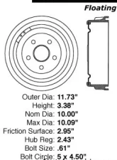 Centric C-Tek Standard Brake Drum 123.65007                                     - 123.65007 - Image 5