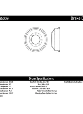 Centric C-Tek Standard Brake Drum 123.65009                                     - 123.65009 - Image 2