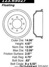 Centric C-Tek Standard Brake Drum 123.65027                                     - 123.65027 - Image 5