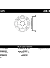 Centric C-Tek Standard Brake Drum 123.65028                                     - 123.65028 - Image 2