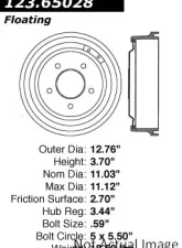 Centric C-Tek Standard Brake Drum 123.65028                                     - 123.65028 - Image 5