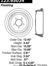 Centric C-Tek Standard Brake Drum 123.65034                                     - 123.65034 - Image 5