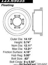 Centric C-Tek Standard Brake Drum 123.65035                                     - 123.65035 - Image 5
