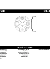 Centric C-Tek Standard Brake Drum 123.65042                                     - 123.65042 - Image 2