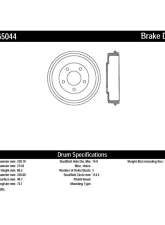 Centric C-Tek Standard Brake Drum 123.65044                                     - 123.65044 - Image 2