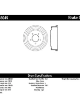 Centric C-Tek Standard Brake Drum 123.65045                                     - 123.65045 - Image 2