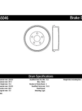 Centric C-Tek Standard Brake Drum 123.65046                                     - 123.65046 - Image 2