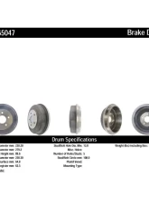 Centric C-Tek Standard Brake Drum 123.65047                                     - 123.65047 - Image 3
