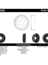 Centric C-Tek Standard Brake Drum 123.66000                                     - 123.66000 - Image 2