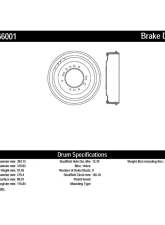 Centric C-Tek Standard Brake Drum 123.66001                                     - 123.66001 - Image 2