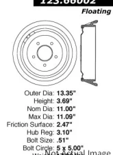 Centric C-Tek Standard Brake Drum 123.66002                                     - 123.66002 - Image 5