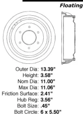 Centric C-Tek Standard Brake Drum 123.66003                                     - 123.66003 - Image 5