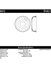 Centric C-Tek Standard Brake Drum 123.66013                                     - 123.66013 - Image 2