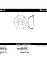Centric C-Tek Standard Brake Drum 123.66015                                     - 123.66015 - Image 2