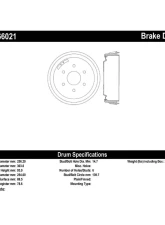 Centric C-Tek Standard Brake Drum 123.66021                                     - 123.66021 - Image 2