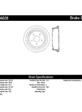 Centric C-Tek Standard Brake Drum 123.66028                                     - 123.66028 - Image 2