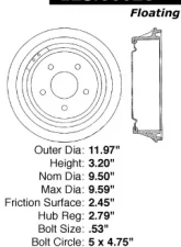 Centric C-Tek Standard Brake Drum 123.66028                                     - 123.66028 - Image 5