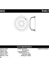 Centric C-Tek Standard Brake Drum 123.66035                                     - 123.66035 - Image 2