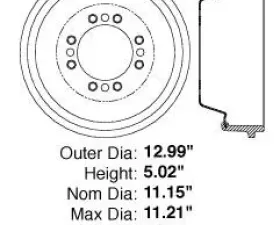 Centric C-Tek Standard Brake Drum 123.66040