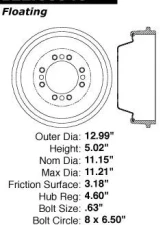 Centric C-Tek Standard Brake Drum 123.66040                                     - 123.66040 - Image 2