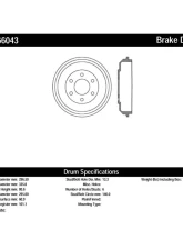 Centric C-Tek Standard Brake Drum 123.66043                                     - 123.66043 - Image 2