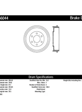 Centric C-Tek Standard Brake Drum 123.66044                                     - 123.66044 - Image 2