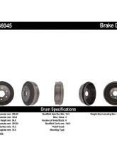 Centric C-Tek Standard Brake Drum 123.66045                                     - 123.66045 - Image 3