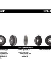 Centric C-Tek Standard Brake Drum 123.66045                                     - 123.66045 - Image 7