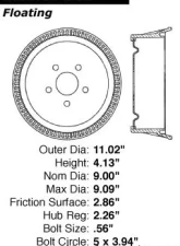 Centric C-Tek Standard Brake Drum 123.67009                                     - 123.67009 - Image 5