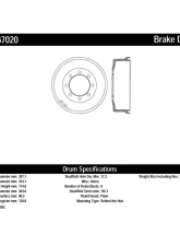 Centric C-Tek Standard Brake Drum 123.67020                                     - 123.67020 - Image 2