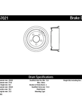 Centric C-Tek Standard Brake Drum 123.67021                                     - 123.67021 - Image 2