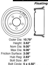 Centric C-Tek Standard Brake Drum 123.67021                                     - 123.67021 - Image 5