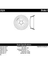 Centric C-Tek Standard Brake Drum 123.67024                                     - 123.67024 - Image 2