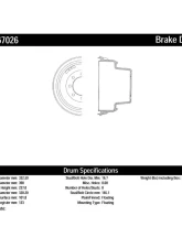 Centric C-Tek Standard Brake Drum 123.67026                                     - 123.67026 - Image 2