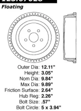 Centric C-Tek Standard Brake Drum 123.67028                                     - 123.67028 - Image 5