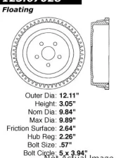 Centric C-Tek Standard Brake Drum 123.67028                                     - 123.67028 - Image 5