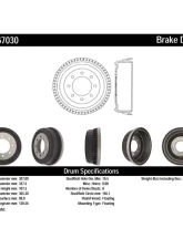 Centric C-Tek Standard Brake Drum 123.67030                                     - 123.67030 - Image 3