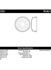 Centric C-Tek Standard Brake Drum 123.67031                                     - 123.67031 - Image 2