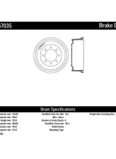 Centric C-Tek Standard Brake Drum 123.67035                                     - 123.67035 - Image 2