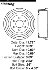 Centric C-Tek Standard Brake Drum 123.67037                                     - 123.67037 - Image 8