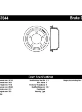 Centric C-Tek Standard Brake Drum 123.67044                                     - 123.67044 - Image 2