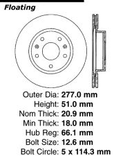Centric Premium High Carbon Alloy Brake Rotor 125.22006                                     - 125.22006 - Image 2