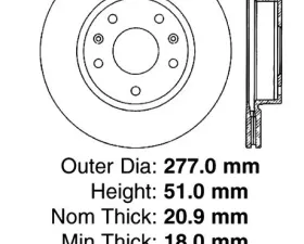 Centric Premium High Carbon Alloy Brake Rotor 125.22006