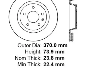Centric Premium High Carbon Alloy Brake Rotor 125.34103